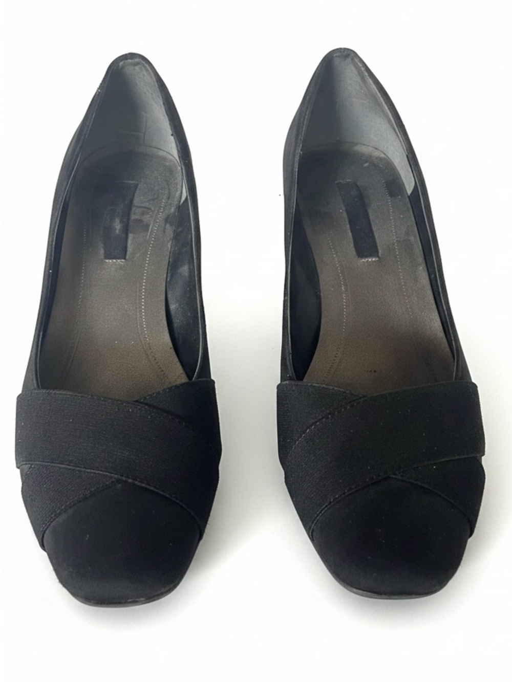 Bandolino Black Criss Cross Detail Pumps - Size 7.5